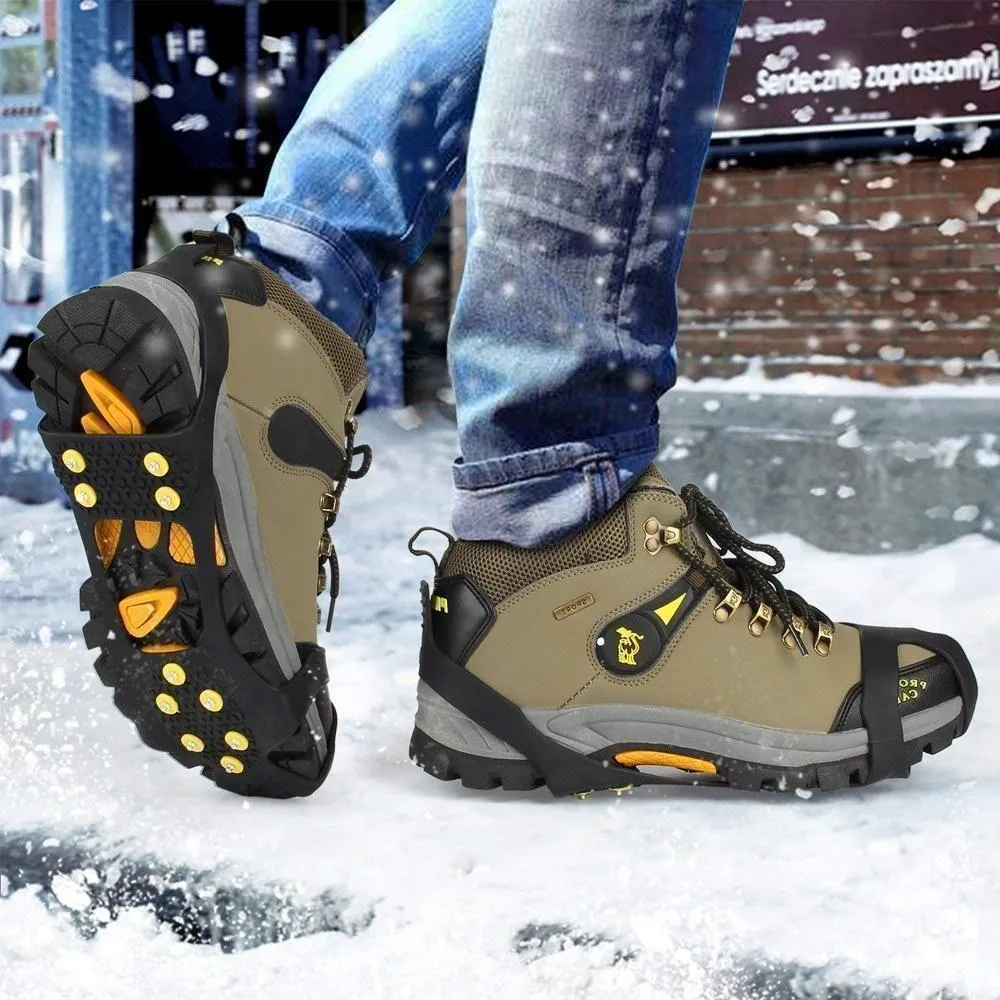 Bequee 10 teeth crampons, non-slip shoe cover, 1 pair