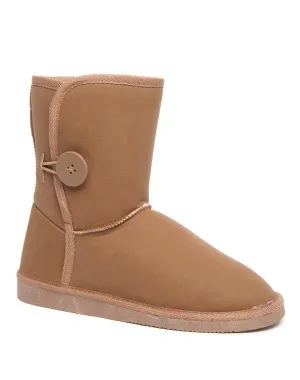 Chaussure femme Alicia: botte neige camel