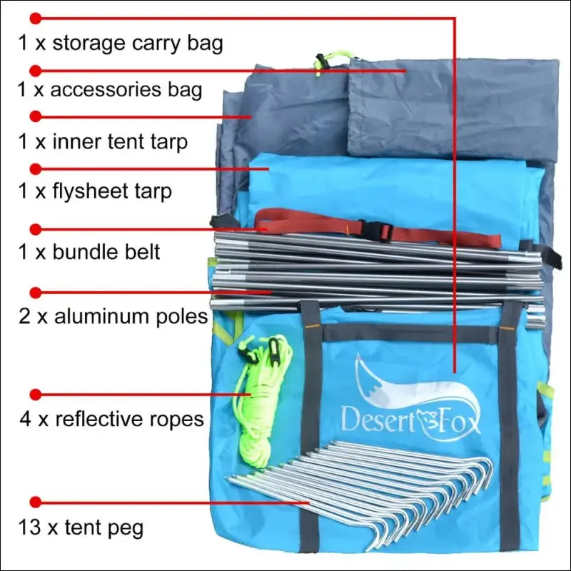 Desert&fox 1 person hiking tent single camping tents waterproof lightweight portable tent