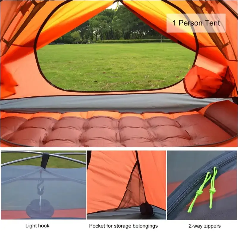 Desert&fox 1 person hiking tent single camping tents waterproof lightweight portable tent