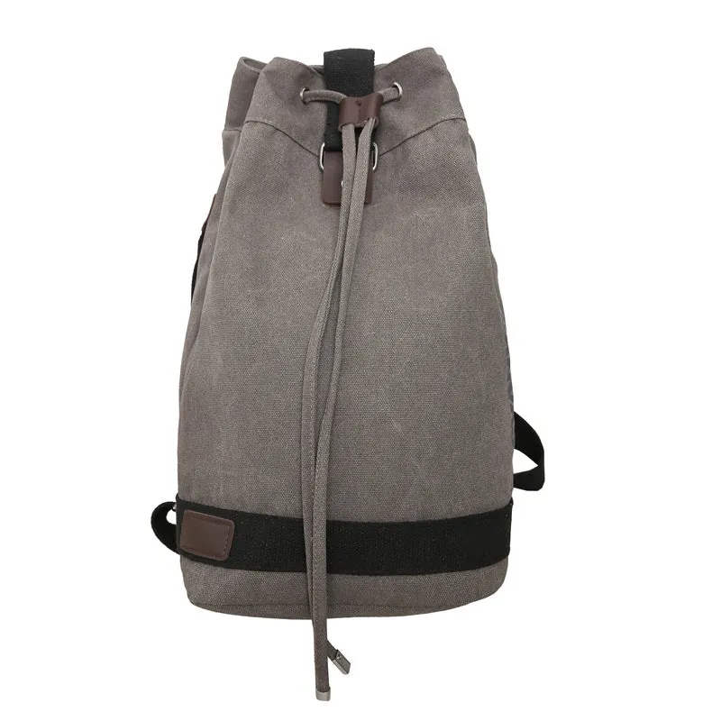 Drawstring Backpack Travel Mountain Climbing Sports Backpack Large Capacity Canvas Backpack Retro Casual College Students Bag