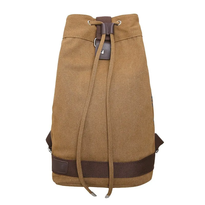 Drawstring Backpack Travel Mountain Climbing Sports Backpack Large Capacity Canvas Backpack Retro Casual College Students Bag