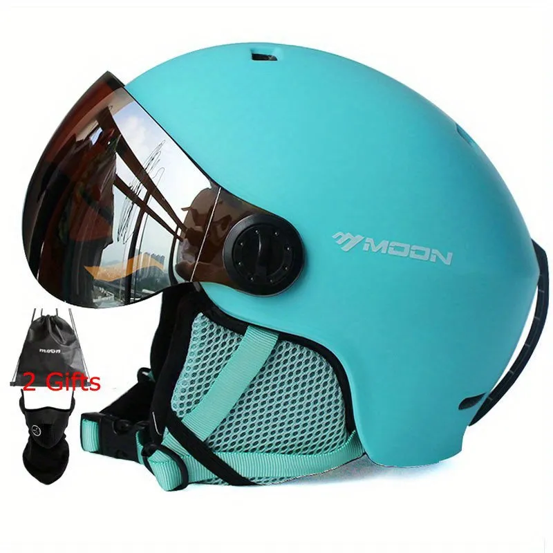 High-Quality PC EPS MOON Skiing Helmet Goggles for Outdoor Sports, Skateboard Helmets, and Ski Equipment