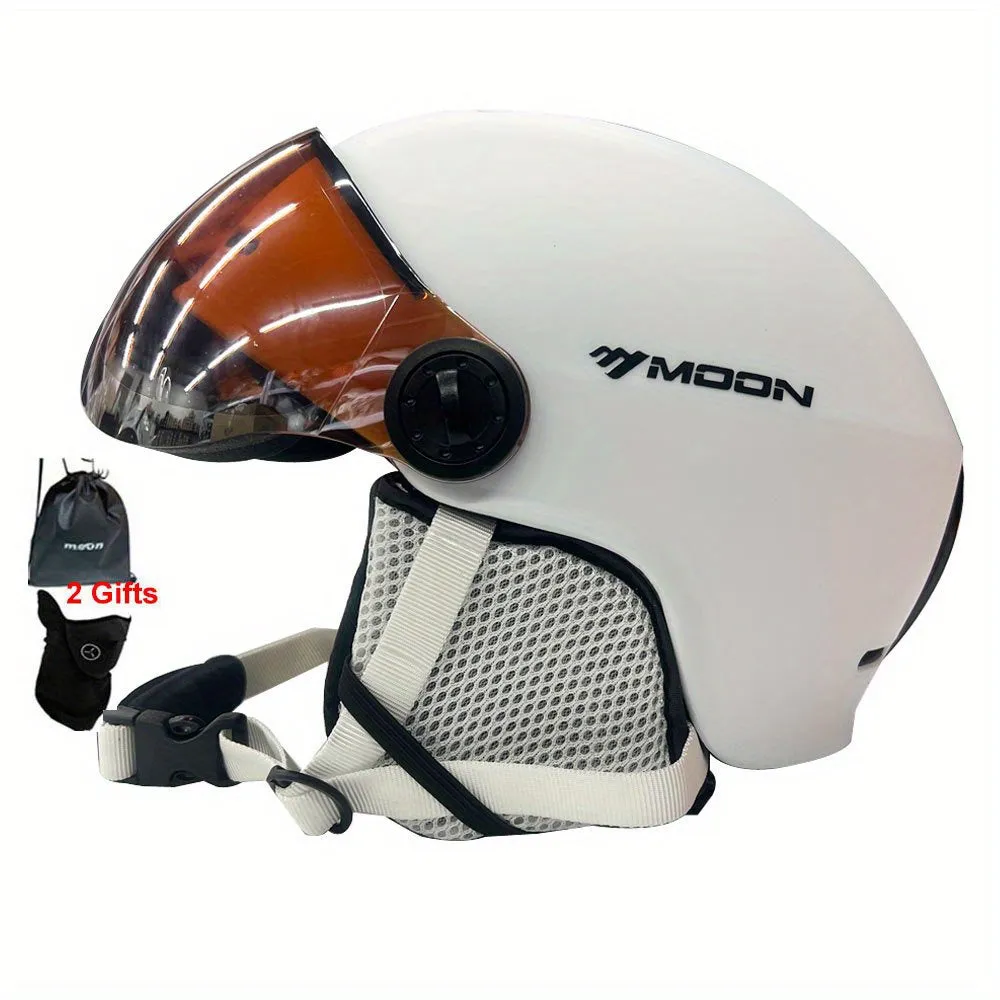 High-Quality PC EPS MOON Skiing Helmet Goggles for Outdoor Sports, Skateboard Helmets, and Ski Equipment