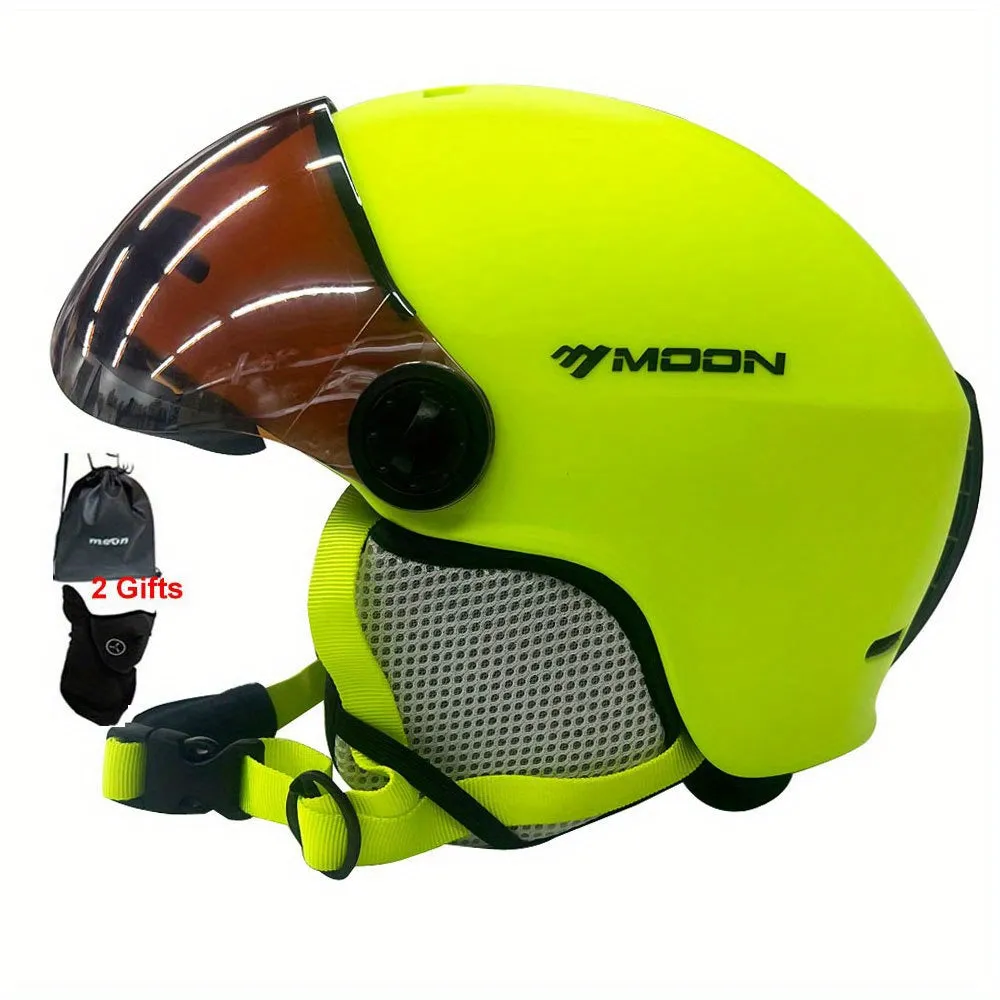 High-Quality PC EPS MOON Skiing Helmet Goggles for Outdoor Sports, Skateboard Helmets, and Ski Equipment