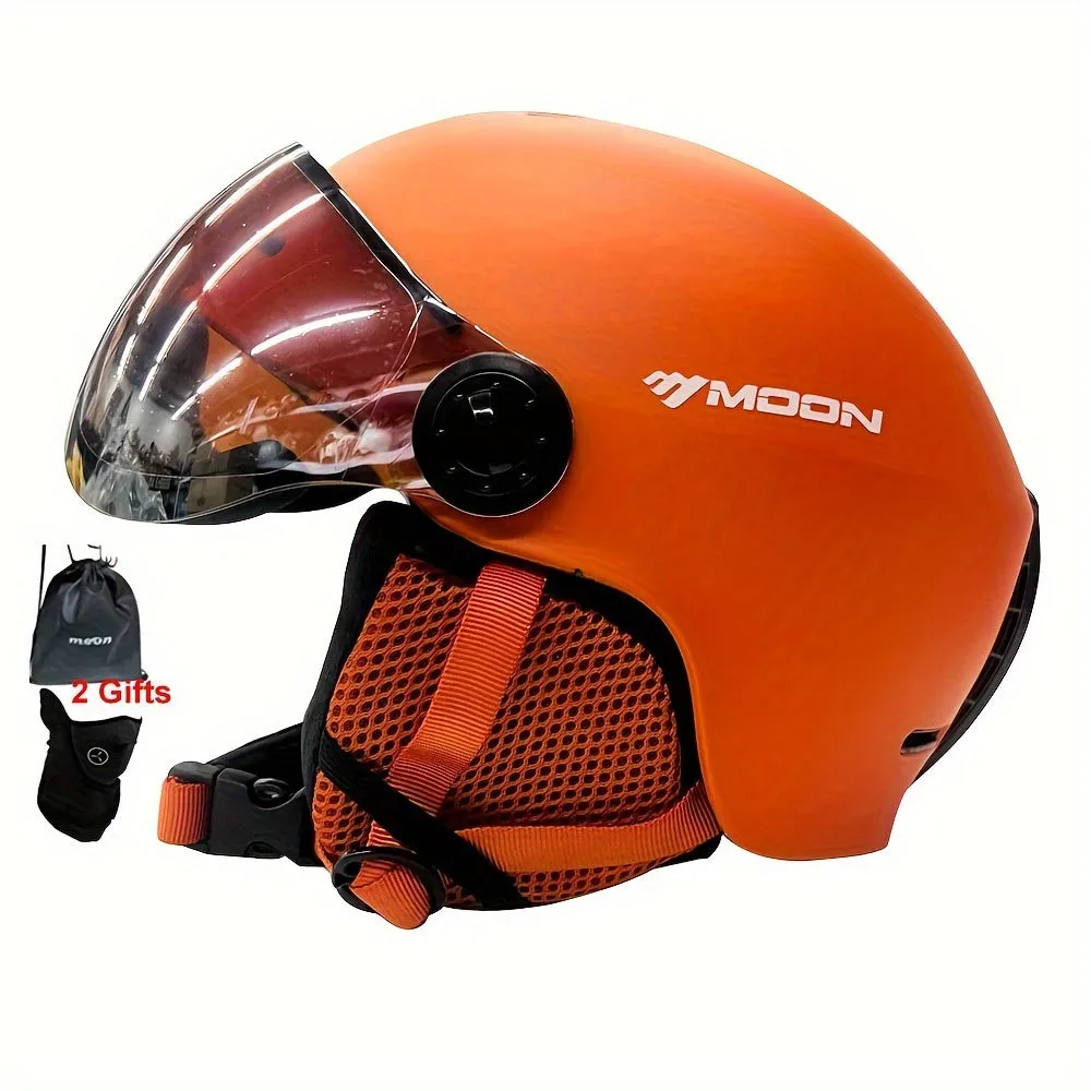 High-Quality PC EPS MOON Skiing Helmet Goggles for Outdoor Sports, Skateboard Helmets, and Ski Equipment