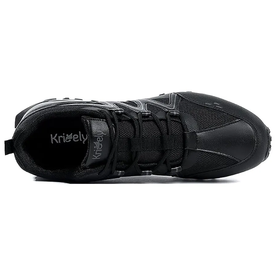 Kricely Mens Advanced Trail Running Shoes Breathable Lightweight Anti Slip Hiking Design with Shock Absorption Technology for Outdoor Trekking Mountain Climbing Gym Workouts