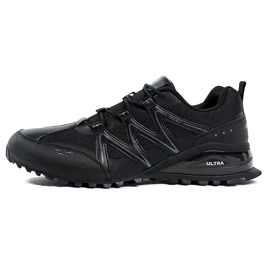 Kricely Mens Advanced Trail Running Shoes Breathable Lightweight Anti Slip Hiking Design with Shock Absorption Technology for Outdoor Trekking Mountain Climbing Gym Workouts