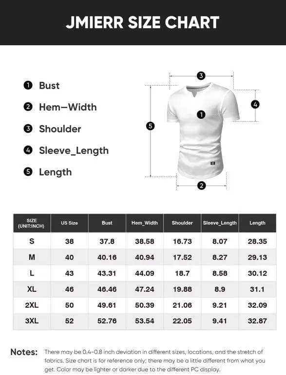 Mens Muscle Slim T Shirt V-Neck Longline Henley Shirt Gym Workout Athletic Tee Shirts