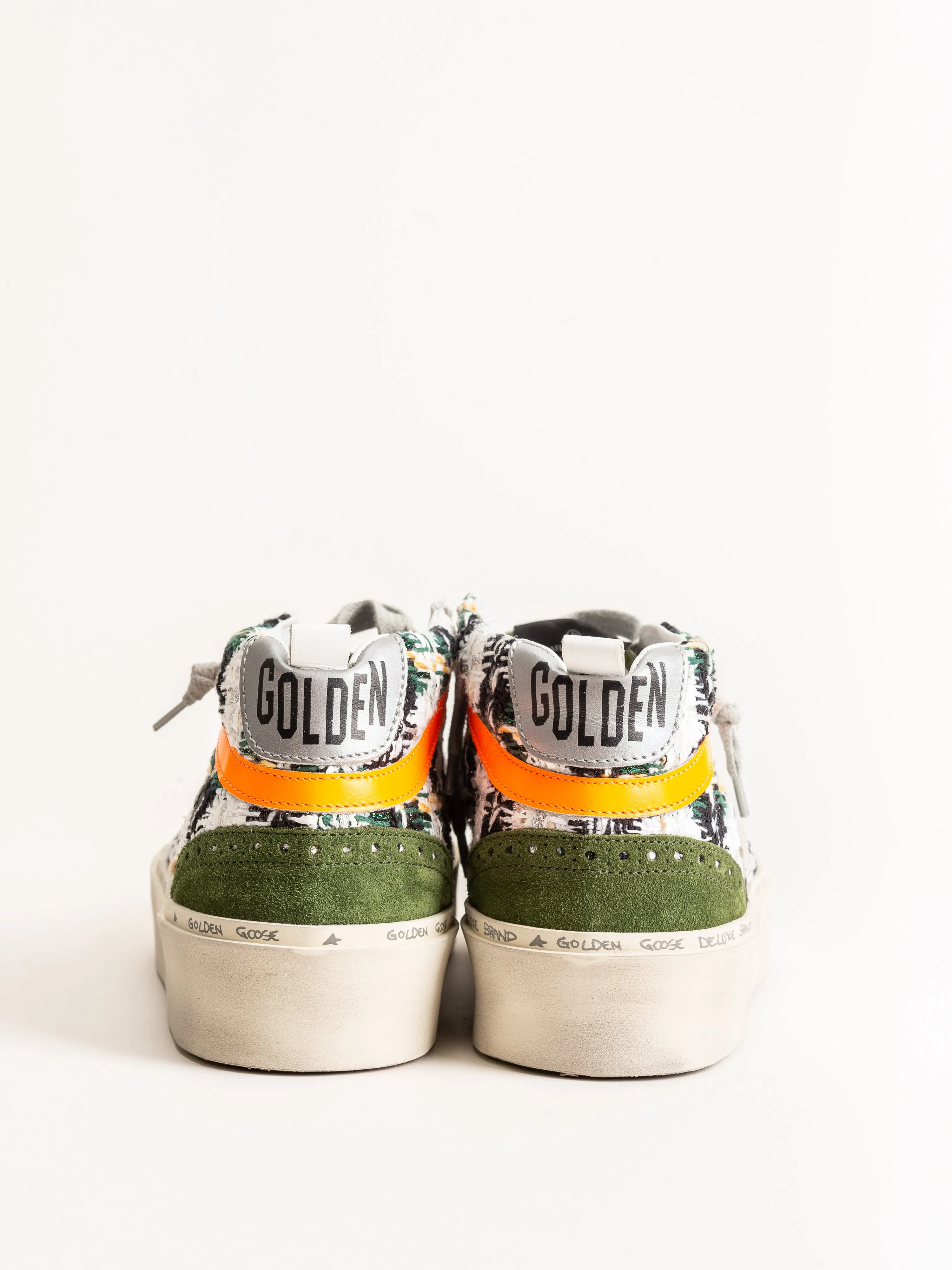 mid star platform sneaker - green boucle