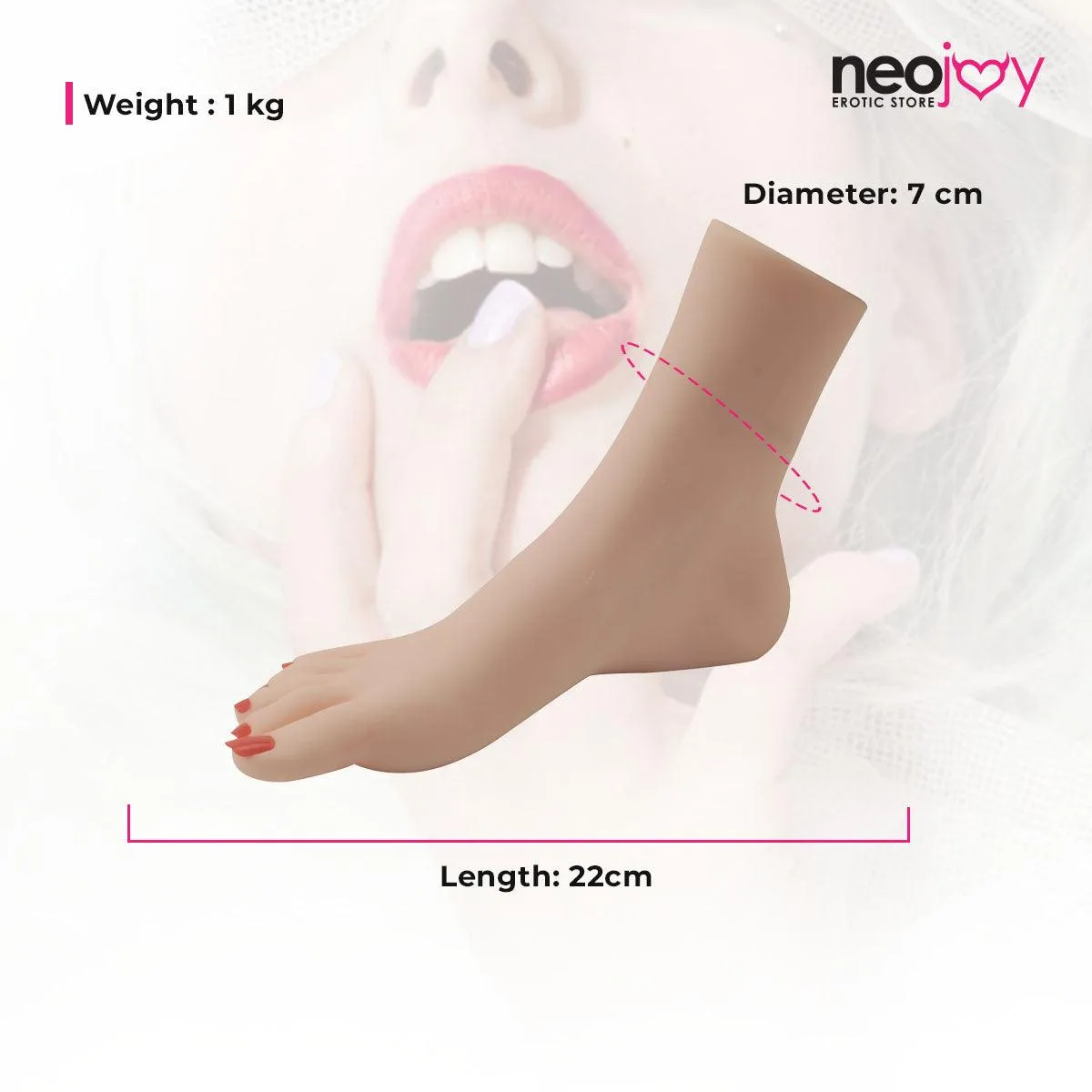 Neojoy Right Foot Fetish - Emma Internal Skeleton & Toenails - 1 kg - Japanese White