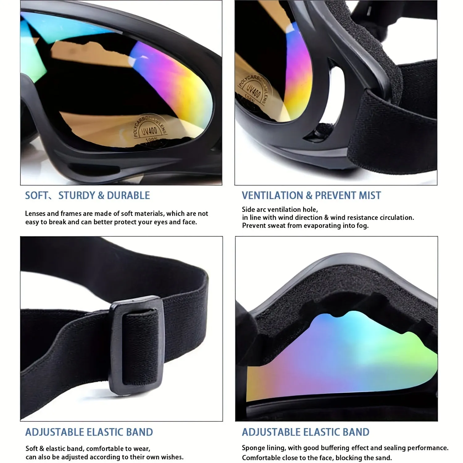 Polarized UV Protective Ski Goggles - Anti-Scratch & Dustproof, Multi-Layer Lens Snowboard Goggles for Men and Women