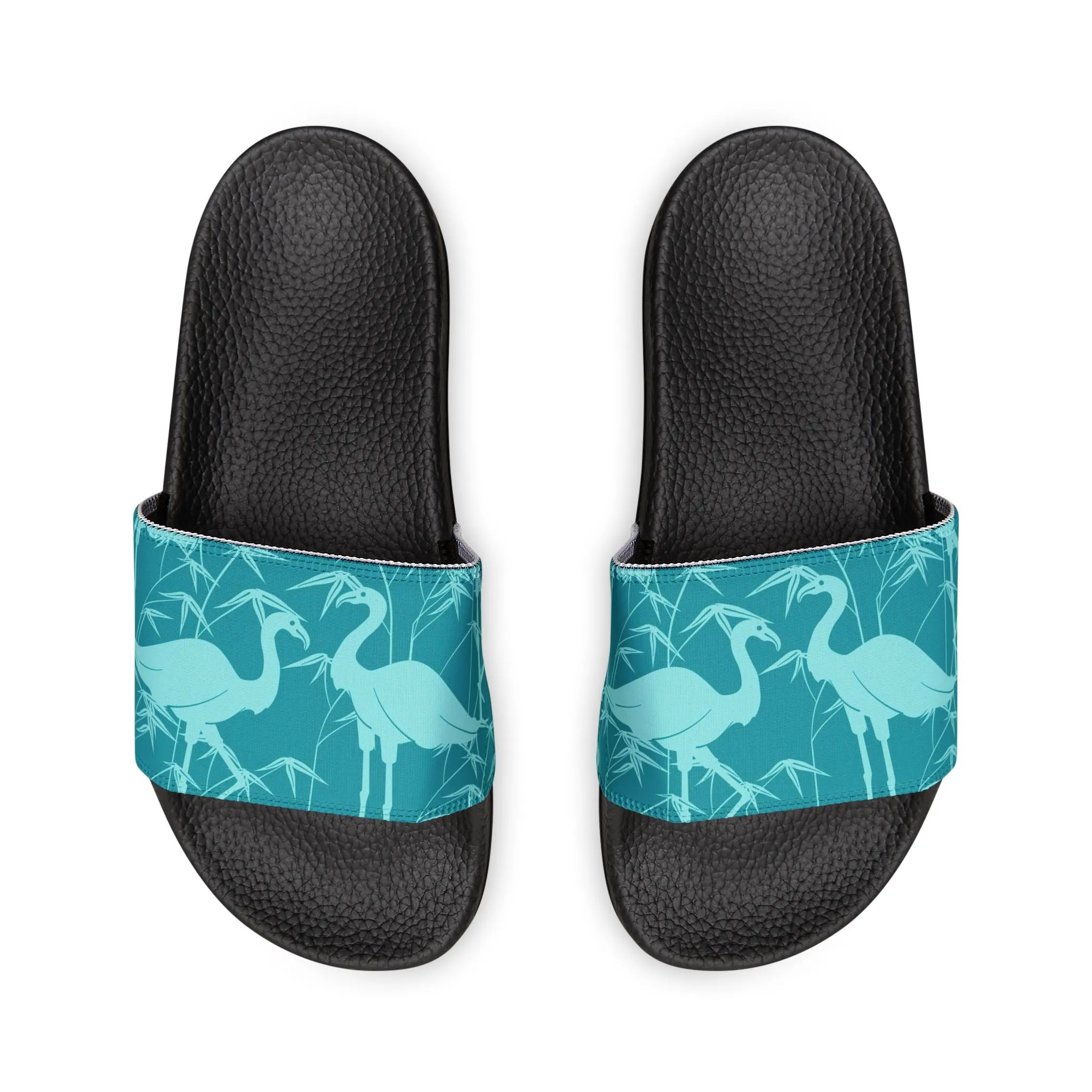 "Egrets in Teal" Men's Beach Sandals